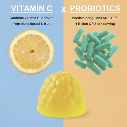 MATOP pH Balance Feminine Gummies for Women - Vaginal Probiotic Lemon Gummy Vegan Gluten-Free Sugar-Free 90 Gummies - 30 Servings
