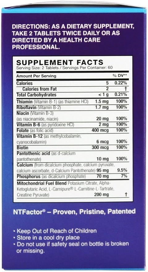 NTI Nutritional Therapeutics Inc. - Healthy Aging with NTFactor®, 120 Tablets - Youthful Vibrancy, Increased Energy, Improved Quality of Life (2)
