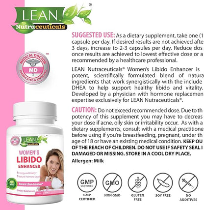 Libido Booster for Women, Maca Root Fenugreek Seed Horny Goat Weed Tongkat Ali Female Energy Enhancer, Hormone Harmony Balance Mood Support Menopause Panax Ginseng DHEA Supplement Pills, 30 Capsules