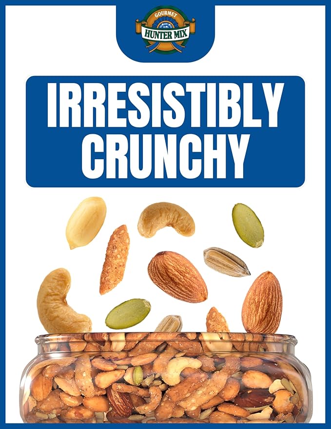 Southern Style Nuts Honey Roasted Hunter Bulk Trail Mix, 23 oz (Pack of 1), Honey Roasted Sesame Sticks & Peanuts, Sunflower Kernels, Almonds, Cashews & Pepitas, Mixed Nuts, Snacks for Adults & Kids