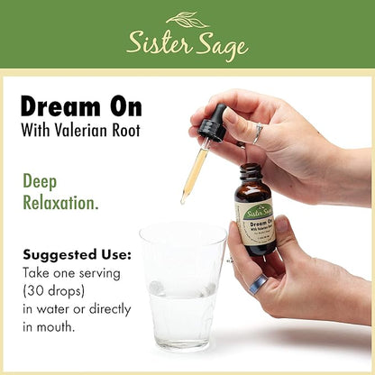 Dream On 100% All Natural Valerian Root Tincture (1 Ounce)
