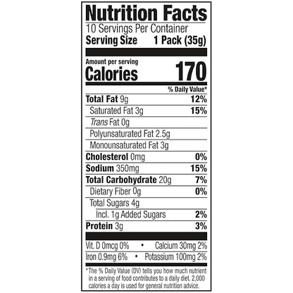 Lance Sandwich Crackers, Toasty Cheddar, 10 Individually Wrapped Packs, 6 Sandwiches Each