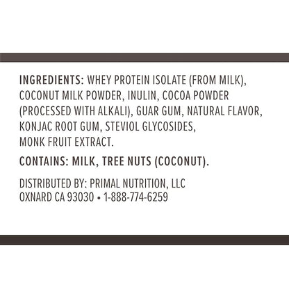 Primal Kitchen Primal Fuel Chocolate Coconut Whey Protein Powder, Gluten and Soy Free, 1.94 Pounds