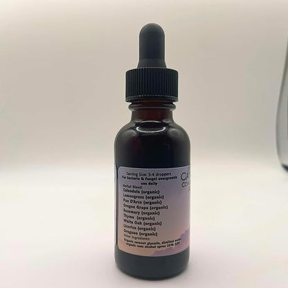 Candida Overgrowth | 100% Organic & Handmade Low Alcohol Herbal Drops | Calendula, Pau D’Arco, White Oak & More | 9 Herb Formula for Yeast & Microbial Detox | Advanced Liquid Extract & Concentrate