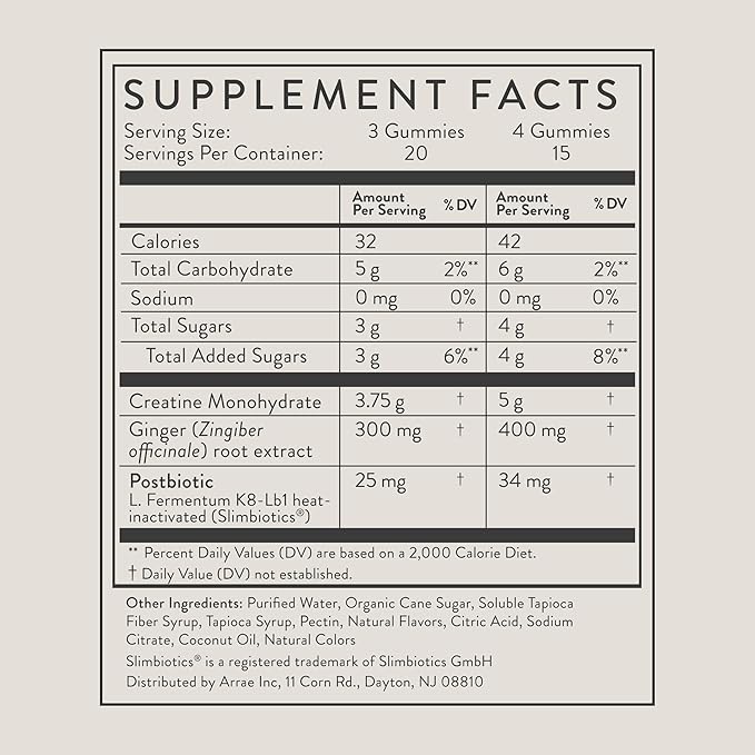 Arrae Tone Gummies – Creatine Monohydrate 5g for Women – Support Lean Muscle, Strength & Recovery – Sour Watermelon – 60 Count