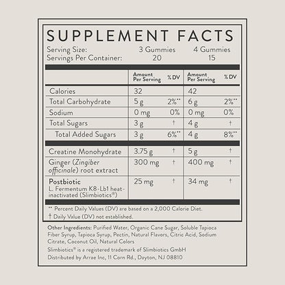Arrae Tone Gummies – Creatine Monohydrate 5g for Women – Support Lean Muscle, Strength & Recovery – Sour Watermelon – 60 Count