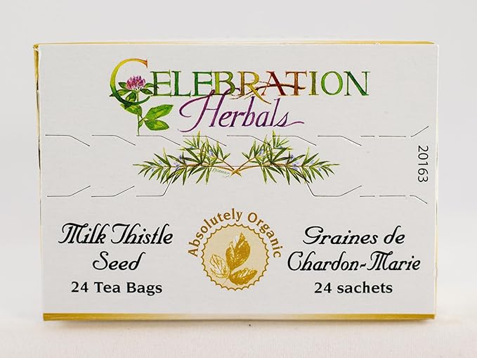 Celebration Herbals Organic Milk Thistle Seed Herbal Tea -- 24 Tea Bags, NET WT.60, 2.11 OZ