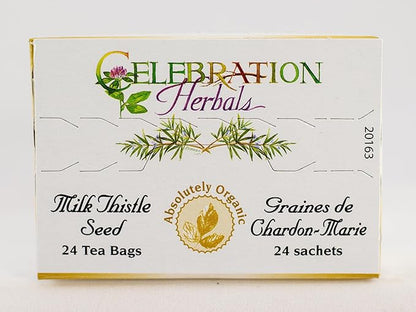 Celebration Herbals Organic Milk Thistle Seed Herbal Tea -- 24 Tea Bags, NET WT.60, 2.11 OZ