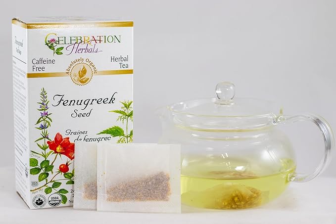 Celebration Herbals - Organic Caffeine Free Fenugreek Seed Herbal Tea - 24 Tea Bags