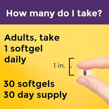 Nature Made Hair Growth Softgels, Clinically Studied Lustriva + Biotin, Vitamin C & A, Hair Growth Vitamins - Support Healthy Hair as You Age, 30 Softgels, 30 Day Supply