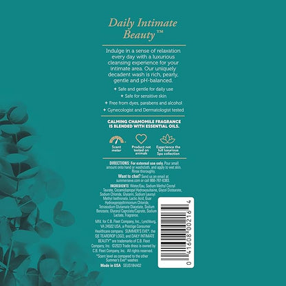 Summer's Eve Spa Daily Intimate Wash, Luxurious Cleansing Feminine Wash, Calming Chamomile pH-Balanced Wash, 12 Fl Oz Bottle (Pack of 3)
