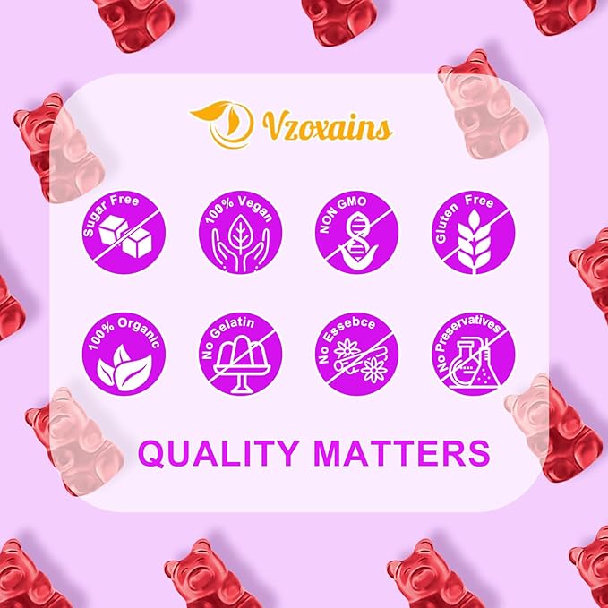 Saffron Gummies, 10 in 1 Saffron Supplements Gummies with Magnesium, Ashwagandha & Rhodiola Rosea, Sugar Free Vegan Mixed Berry Flavor - 60Cts