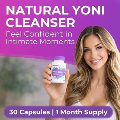 Yoni Balance Vaginal Pills – 30 Count | Natural Vaginal Rejuvenation & Moisturizer for Dryness | Kacip Fatimah Formula – No Gel or Cream Required