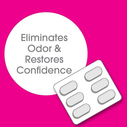 vH essentials Vaginal Odor Treatment - pH Balanced Vaginal Suppositories - 6 Tablets With Applicator, White