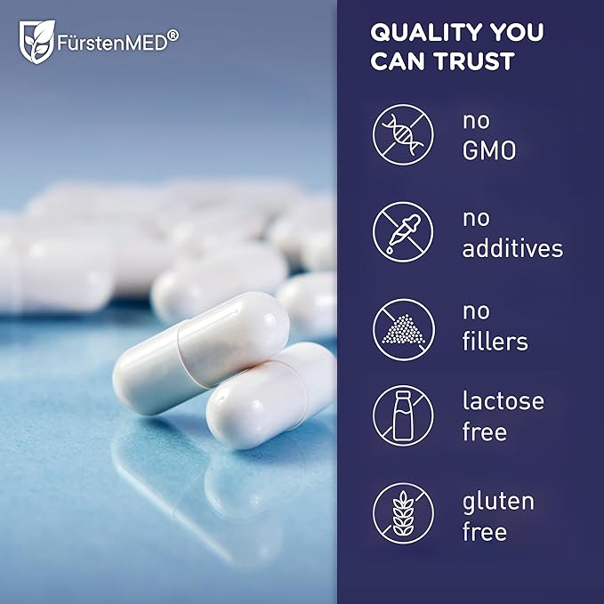 FürstenMED Glucosamine Chondroitin MSM Supplement - Chondroitin & Glucosamine Nutritional Supplements for Bones & Normal Cartilage Health - Support Normal Joint Health with Vitamin C - 180 Capsules