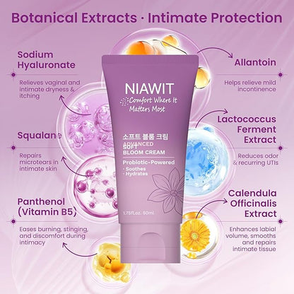 Estrogen Cream for Women – Intimate Moisturizer & Menopause Support, Helps Vaginal Dryness, Hydrating & Firming Skin, Naturally Gentle Care for Intimate Area with Aloe Vera & Calendula, 50ml