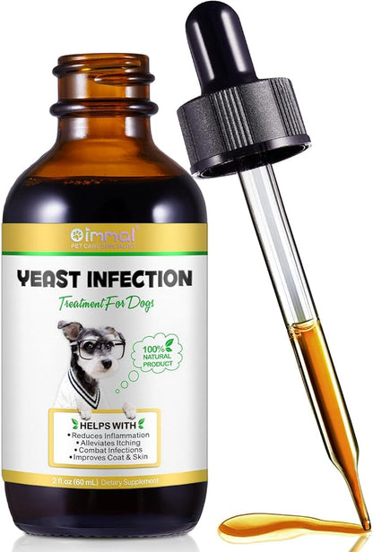 Yeast Infection Treatment for Dogs, Naturally Supports Dog Healthy Itch Relief, Ear Infection Treatment, Dogs Allergy Relief, Inflammation Relief & More (1pcs)