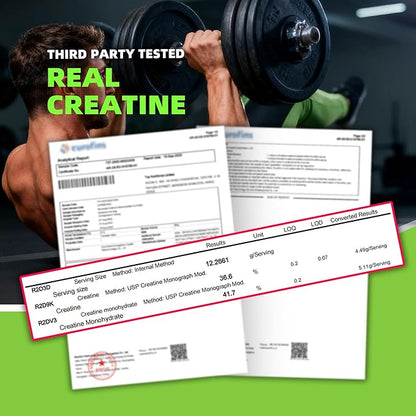 NSF Certified Creatine Gummy - Creatine Monohydrate Gummies 5000mg for Men & Women -120 Gummies Advanced Formula, Muscle Strength, Muscle Builder, Energy Boost, Pre-Workout Supplement-Apple