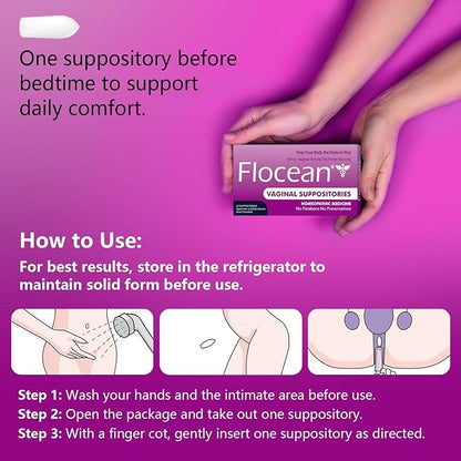 Calendula Vaginal Suppositories for Women - Herbal Alternative to Boric Acid Suppositories, Supports pH Balance, Odor Control & Itching Relief, Paraben-Free & Preservative-Free, 12 Count
