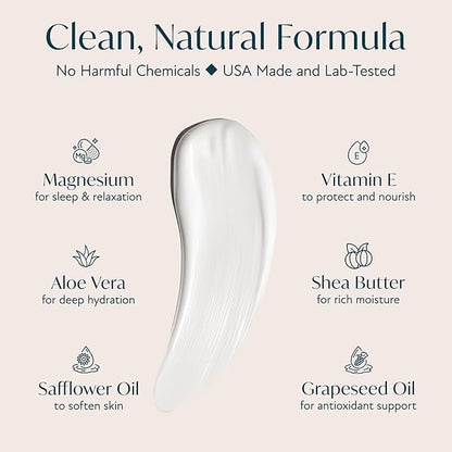 Solia Magnesium Cream, USA-Made Unscented Topical Magnesium Lotion for Feet Soreness, Muscle Balm Mag Oil Body Butter, Foot Cream for Feet, Rub for Muscle Soreness, 4oz