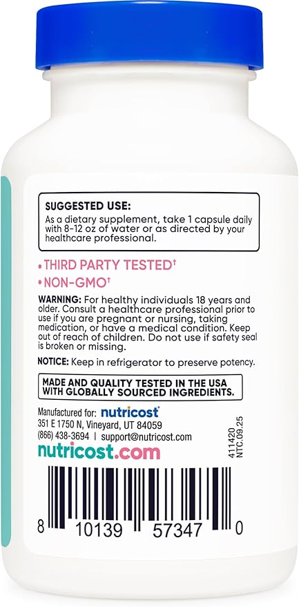 Nutricost Probiotic for Women 10 Billion CFU, 120 Capsules - Complex with Acacia Fiber, Uva Ursi & Cranberry Extract, Non-GMO & Gluten Free