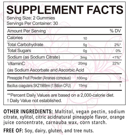 4-in-1 Nuora Premium Feminine Balance Gummies & PH Balance Gummies for Women - Immune Support & Healthy Odor & Flora - Vegan,Non-GMO - Hawaiian Pineapple,60 Count