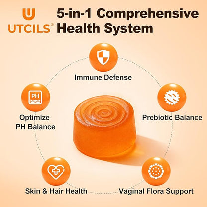 Liposomal Premium Feminine Balance Gummies, Advanced Women's Probiotic Gummies with Bromelain & Cranberry PACs - Triple-Targeted pH Balance Support, 30B CFU Shelf-Stable, Sugar Free 60 Count