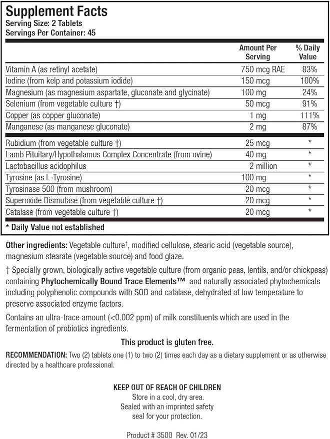 BIOTICS RESEARCH Thyrostim™ –Endocrine Support, Balance Thyroid Hormones, T3, T4, Aid Thyroid Gland, Boost Metabolism, Aid in Digestion, Support Nervous System 90 Tablets