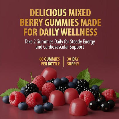 Beet Root Gummies - Advanced Nitric Oxide Blood Pressure & Heart Soft Chews Support Supplement - Men Women Natural Chewable Beets for Cardiovascular Health & Energy - Sugar-Free Vegan
