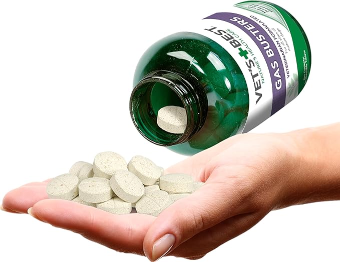 Vet's Best Gas Busters Dog Supplements - Gas, Bloating, Constipation Relief and Digestion Aid for Dogs - 90 Chewable Tablets, (Pack of 2)