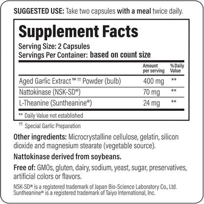 Kyolic Aged Garlic Extract Formula 109, Blood Pressure Health*, 160 Capsules