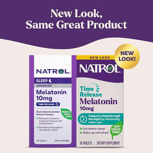 Natrol Sleep Advanced Melatonin Time Release Tablets, Nighttime Sleep Aid