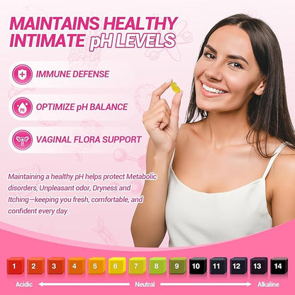 Her Juicy Feminine Probiotics Gummies, Premium Feminine Balance Gummies with Slippery Elm for Women's pH Balance, Healthy Odor, Flora and Immune Support – 90-Day Supply