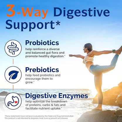 Innate Vitality Probiotics 120 Billion CFUs for Men & Women, 34 Strains with Prebiotics & Digestive Enzymes, Immune & Digestive Health, Delayed Release, Shelf Stable, 30 Vegan Capsules