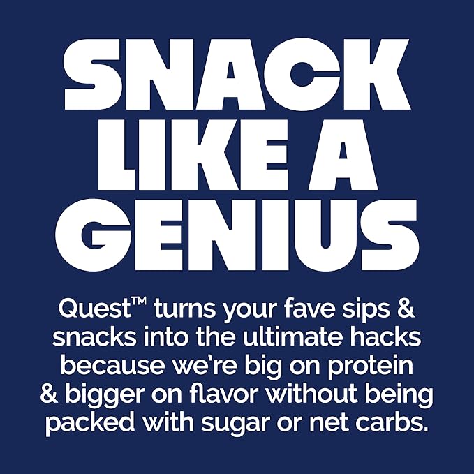 Quest Nutrition Crispy Cookies & Cream Hero Protein Bar, 18g Protein, 1g Sugar, 3g Net Carb, Gluten Free, Protein Snack, Keto Friendly, 4 Count