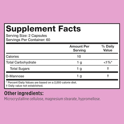 Szio+ Utiva D-Mannose 500mg Capsules – Naturally Flush The Bladder and Urinary Tract – UTI Avoidance – D Mannose Supplements for Women – Supports Urinary Tract Infection Treatments, 120 Capsules