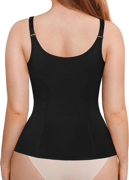 LODAY Waist Trainer Corset for Women Tummy Control Sport Workout Body Shaper Black