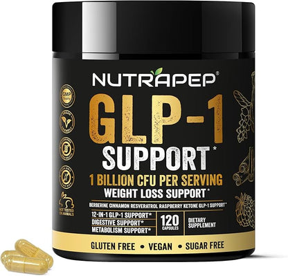 GLP-1 Support Weight Loss Probiotic Supplement - Women Men Natural Appetite Suppressant & Metabolism Booster - Daily GLP1 Support to Activate Fat Burn Support Healthy Gut Curb Hunger