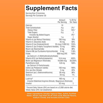 MaryRuth's Multivitamin + Hair Growth Gummies | with Lustriva® | Biotin 10000mcg | B Vitamins | Formulated for Thicker Hair, Wrinkles, Fine Lines, Skin Care | Ages 18+ | 30 Servings