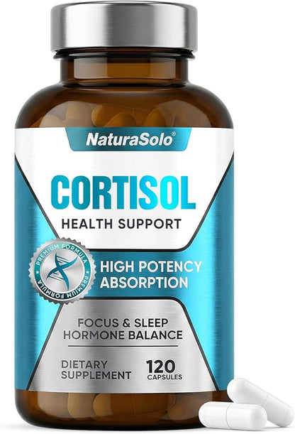 Cortisol Supplements for Women/Men, All-Natural Cortisol Reducer for Women & Men - Ashwagandha, Rhodiola Rosea & L-Theanine Formula to Manage Stress, Balance Hormones & Improve Sleep