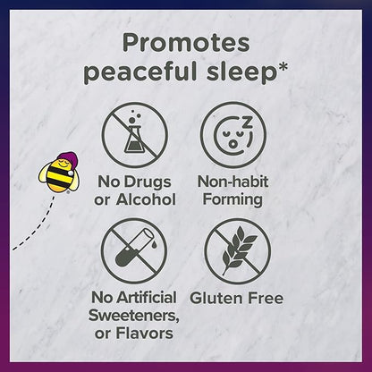 Zarbee's Kids Melatonin Sleep Supplement Liquid, 1mg Melatonin, Drug-Free & Effective, Easy to Take Natural Berry Flavor for Kids Ages 3 and Up, 1 Fl Oz Bottle