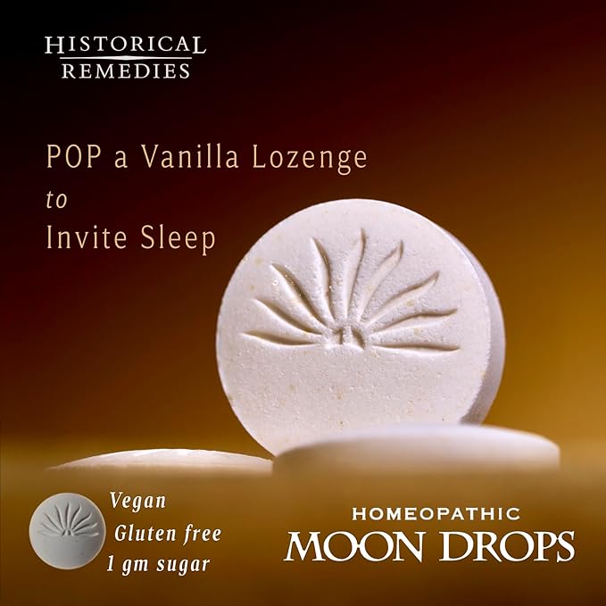 Moon Drops Sleep Aid Lozenges (3 Pack) | Homeopathic Vanilla Flavor Supplement, Non-Habit Forming Vegan Gluten-Free Sleep Support Including Coffea Cruda 12X