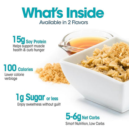 Wonderslim Instant Protein Oatmeal, Apple & Cinnamon, Gluten Free, Low Carb (7ct)