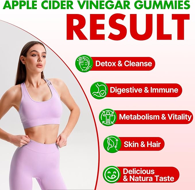 Apple Cider Vinegar Gummies, Advanced ACV Gummy with Probiotics, BHB, B12 and Keto Support - Keto Acv Gummies for Detox, Metabolism, Digestion, Gut & Immune Health - Sugar Free, Vegan, 120 Counts