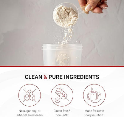 LifeCell Whey Protein – Anti-Aging Muscle Builder with Shiitake Mushroom, Collagen & Hyaluronic Acid – Plain, No Sugar Added, Soy-Free, Gluten-Free, 550g