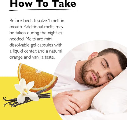 Bach RESCUE SLEEP Liquid Melts, Natural Orange Vanilla Flavor, Sleep & Stress Relief Aid, Homeopathic Flower Essence, Free of Melatonin, Gluten & Sugar, Non-alcohol, Non-Narcotic, 6 Packs, 28 Ct Each