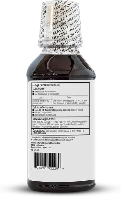 Nighttime Sleep-Aid Liquid for Adults, AP Safe