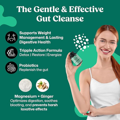 ColonBroom 15 Day Colon Cleanse & Detox Cleanse for Weight Management with Probiotics & Magnesium | Reduce Bloating & Boost Metabolism & Digestion - Effective Gut Cleanser Detox (2 Bottles)