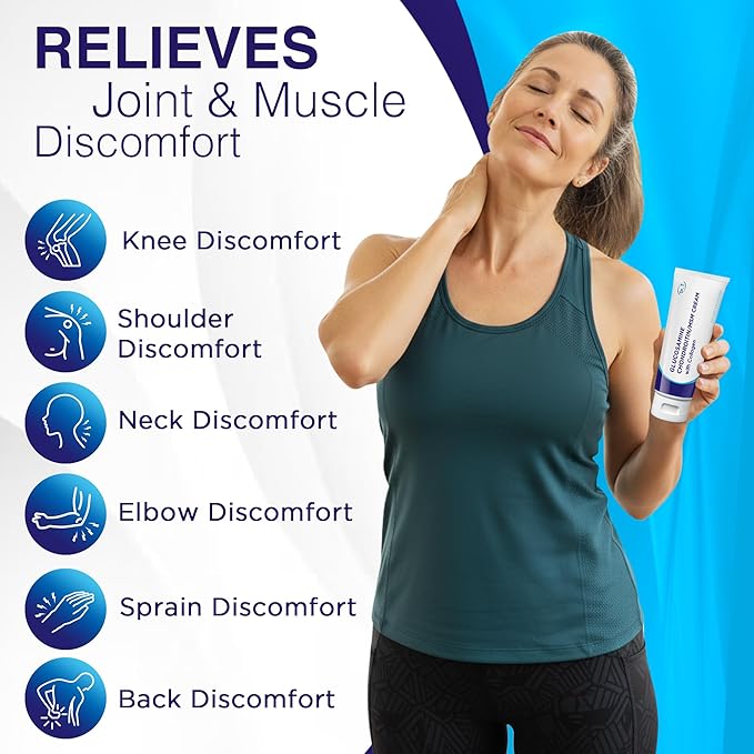 Dr. T Glucosamine Chondroitin Cream - Premium Formula with MSM and Collagen for Joint and Muscle Discomfort - Maintains Joint Strength, Flexibility & Muscle Mobility - 4.23 oz / 120g (2 Pack)