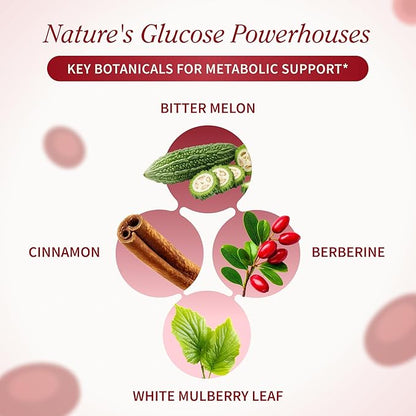 Snap Supplements Blood Sugar Blend with Berberine, CoQ10, Cinnamon, and Gymnema to Support Already Healthy Blood Sugar, Metabolic Health and Energy, Sugar Free, 60 Capsules (Packaging May Vary)